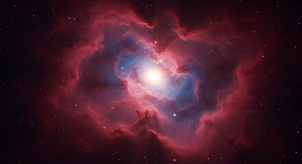 Colorful nebula in deep space