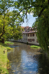Fototapeta premium Exploring the Old Town (Altstadt) of Ulm, Germany