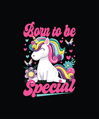 Fototapeta premium unicorn t shirt design, typography, graphic designer, design, vector, cute, cartoon, illustration, adobe illustrator, clothing,
