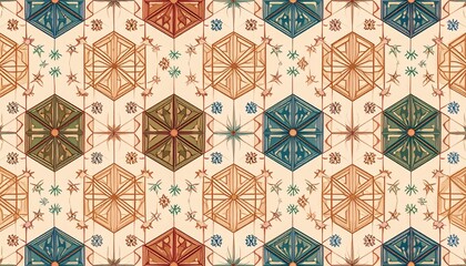 Heritage Hues – Seamless Tribal-Inspired Ethnic Fabric Background.Perfect for branding, packaging, fashion textiles, social media, wallpaper, and decorative designs. 