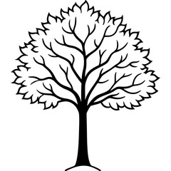 Obraz premium Fall Tree Cozy Autumn AI Vector Design for Seasonal Decor