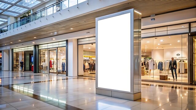 Mall Billboard Images, Mall Templates, Blank billboards located in shopping mall or retail shop,