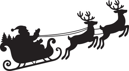Reindeer Sleigh Vector Art, Icons, and Graphics