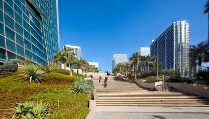 Golden Hour in Walkable Downtown Culver City Street Scene
