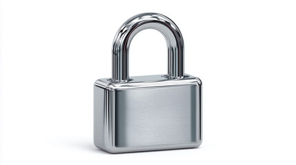 A shiny silver padlock symbolizing security and protection.
