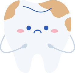 Tooth cartoon, cute teeth character