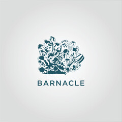barnacle group vintage hand drawing, vector