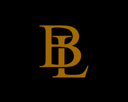 luxury B, L and G letter logo, vector illustration