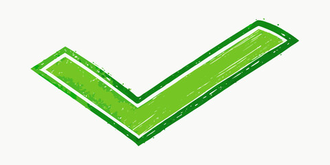 Green check mark with textured border