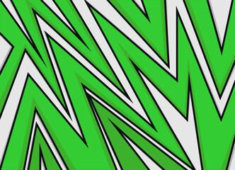 sport background geometric lightning stripe in neon green, modern vector
