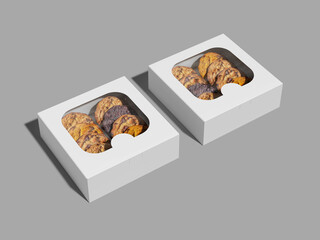Cookies Box Mockup Side By Side