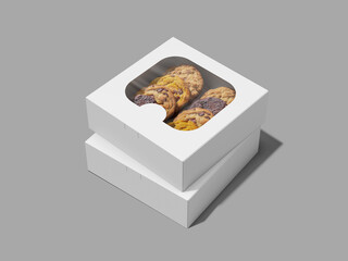 Cookies Takeaway Box Mockup Stacked