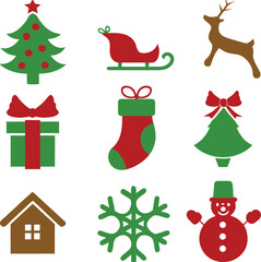 Christmas Ornament Set with Colorful Flair