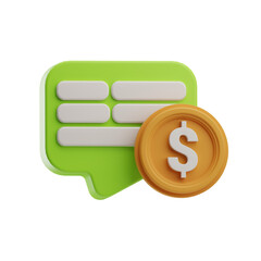 Chat Bubble with Dollar Coin