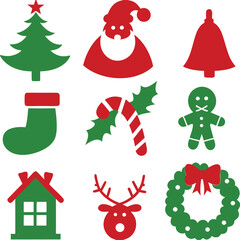 Christmas Tree Hanging Ornaments – Set of 9