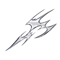 Cyber Tribal Chrome Symbol with Element