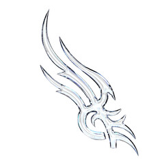 Cyber Tribal Chrome Symbol with Element