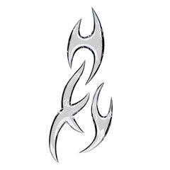 Cyber Tribal Chrome Symbol with Element