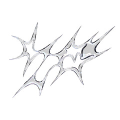 Cyber Tribal Chrome Symbol with Element