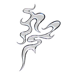 Cyber Tribal Chrome Symbol with Element