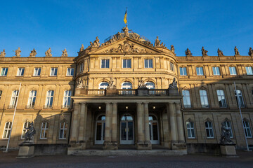 Obraz premium Historic Atmosphere at Schillerplatz in the Heart of Stuttgart, Germany