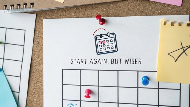 Calendar Reminder to Start Again with a Wiser Approach to Goals