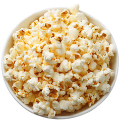 ai freshly popped popcorn in a bowl ready for movie night celebration with friends at home