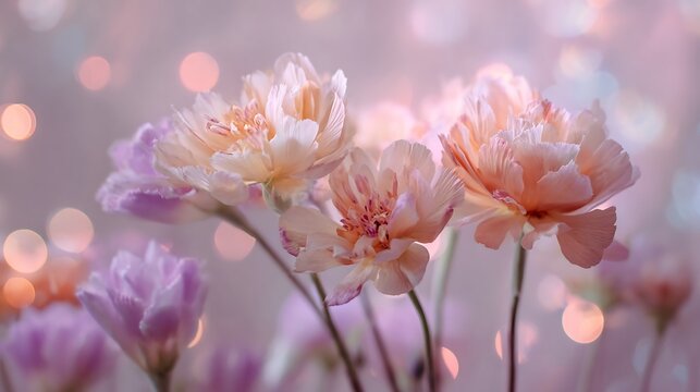 Pink flowers blooming in the garden during spring