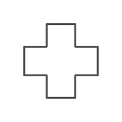 Obraz premium Medical center medical cross icon transparent background