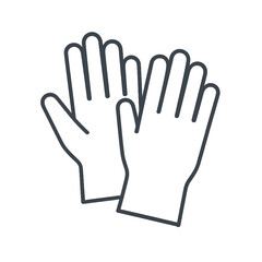 Obraz premium Medical center medical gloves icon transparent background