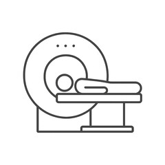 Medical center MRI scanner icon transparent background