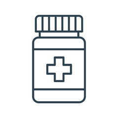 Fototapeta premium Medical center pill bottle icon transparent background