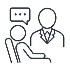 Obraz premium Medical center therapist icon transparent background