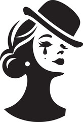 Mime artist performing silent comedy show silhouette