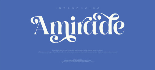 Amirade incomplete calligraphy alphabet capital lettering a to z font family