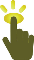 Finger Pressing Voting Button Icon