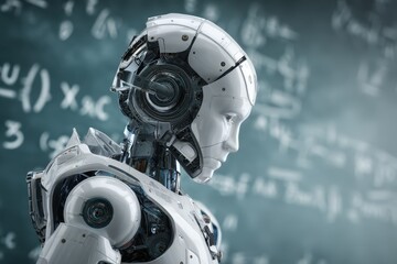 Fototapeta premium Human Instructing a Humanoid Robot: Teaching Life Skills in an Innovative Classroom Setting