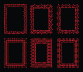 Traditional Motif of Palestine Pattern Frame Set