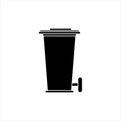 WORLD STANDARD TRASH BIN ICON SYMBOL