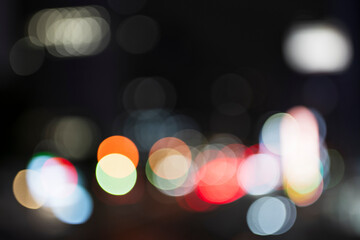 Abstract Blur of City Lights Activity at Night