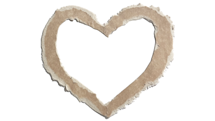 love shape mangle paper