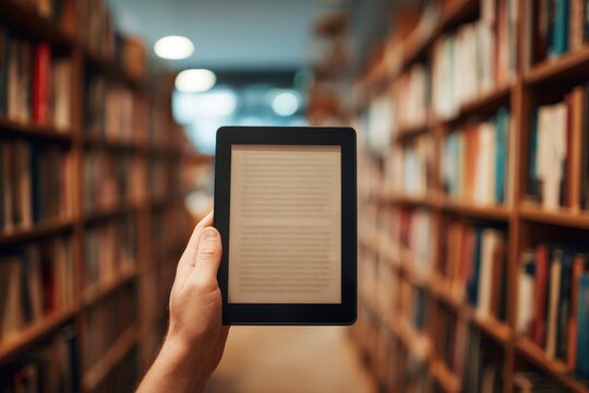 Digital Readers in Cyberspace: Hands Browsing Ebooks on an Imaginative Bookshelf