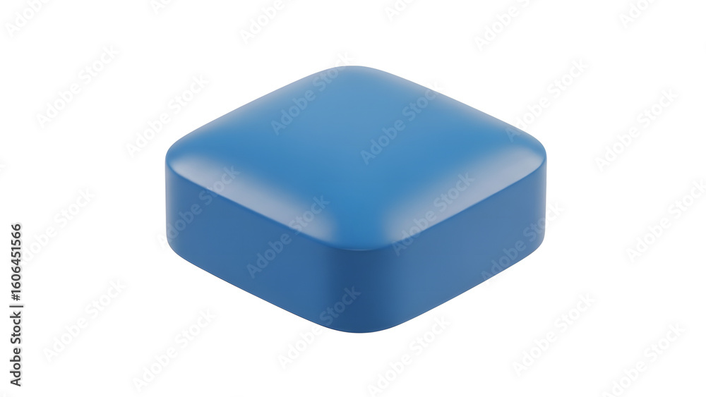 Fototapete blue rounded square button icon design for ui ux design and web design interface element illustratio