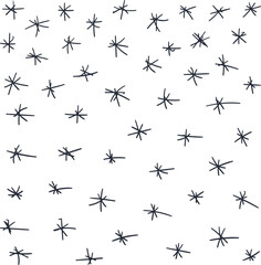 The screen is full of sharp, thin stars, sea urchins, or thorns.