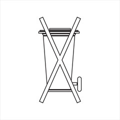 ICON SYMBOL of a place to throw rubbish in the wrong place