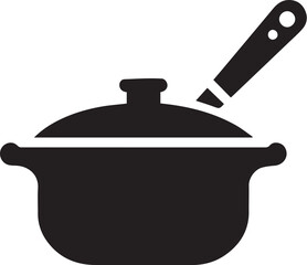 Pan vector illustration black and white