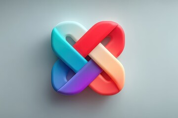 Colorful Looping Logo Symbolizing Connectivity and Modern Design
