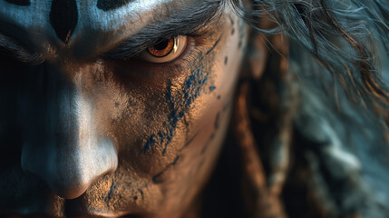 Intense Portrait of God Shiva with Markings and Powerful Gaze