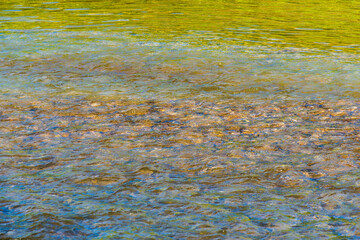 夏の川　川の流れ水面の表情19