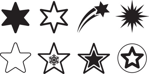 Obraz premium Christmas Star and Shooting Star Decoration Collection